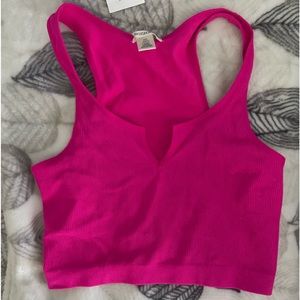 pink crop top
